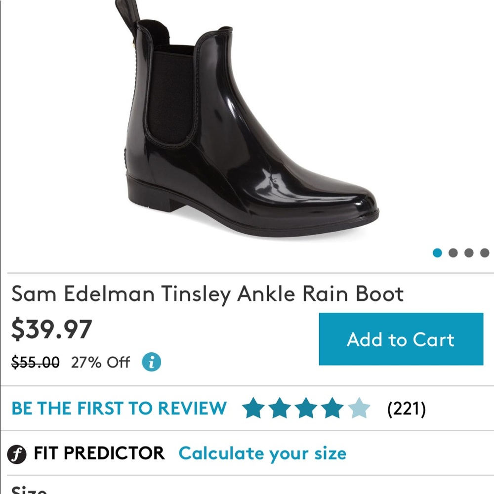 Never Worn! Sam Edelman patent leather rain boots